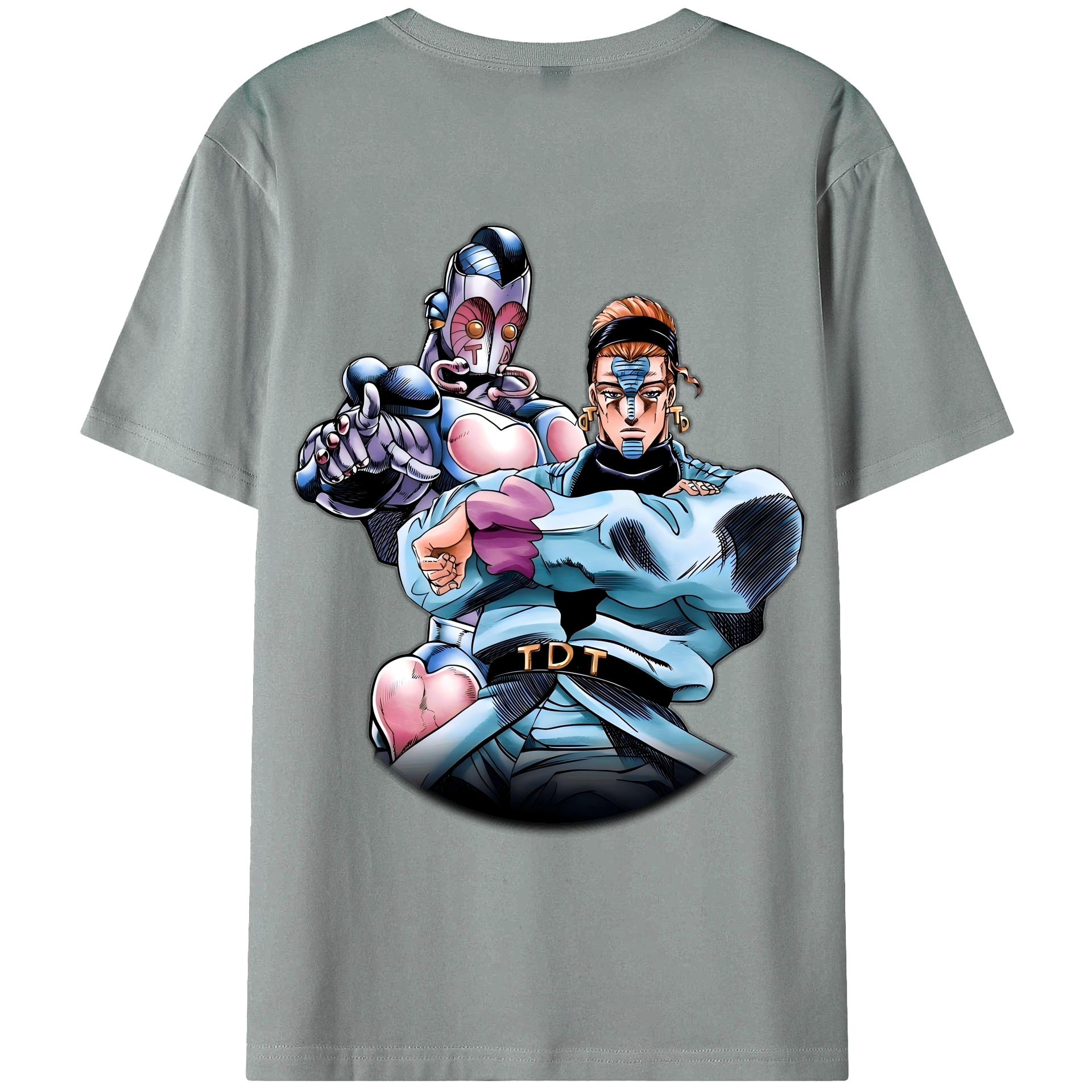 （画像用） ジョジョの奇妙な冒険 ひがしかた じょうすけ JoJo's Bizarre Adventure Higashikata Josuke 綿100％ メンズ半袖Tシャツ（バックプリント） 通気性
